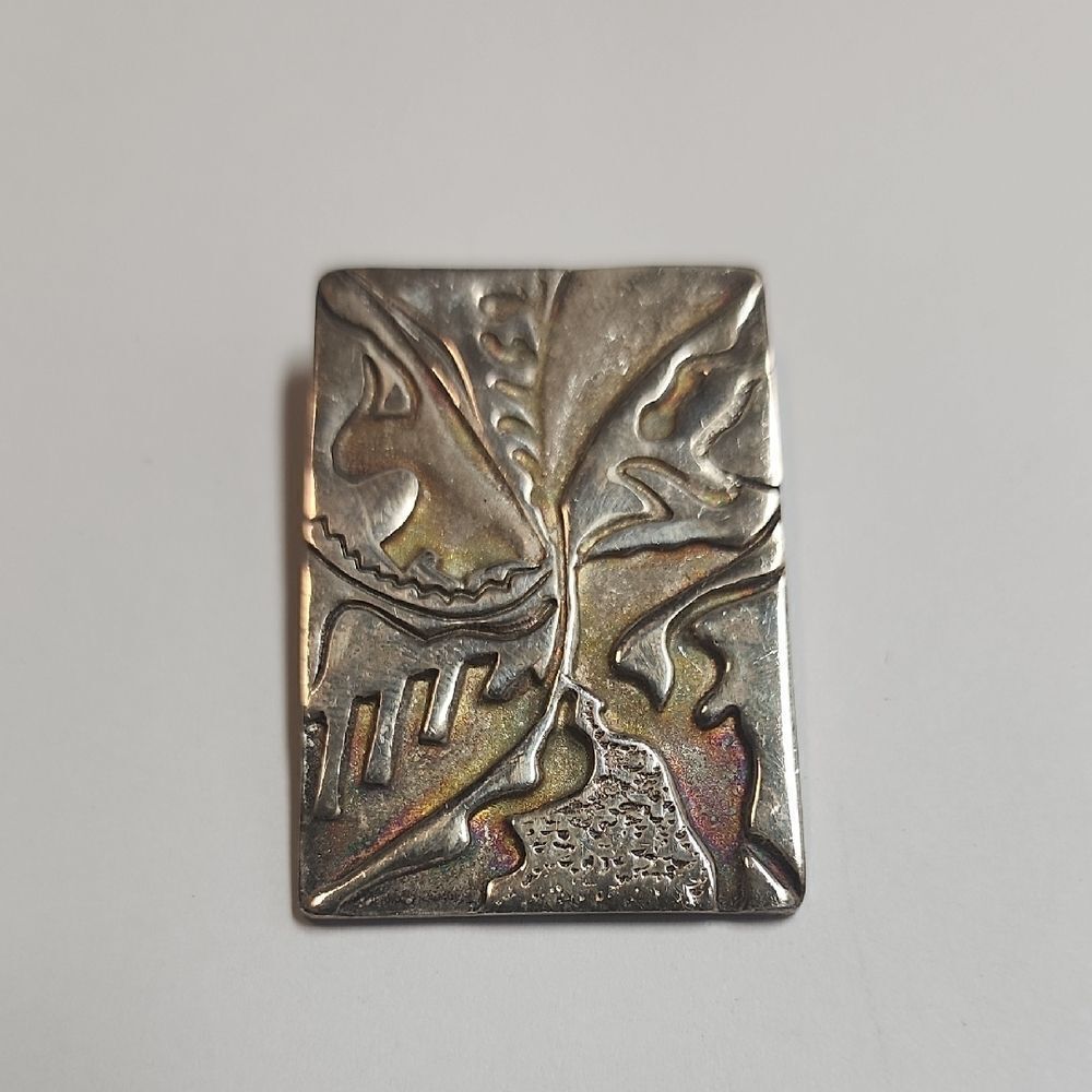 RARE Courage ART OF THE SOUL Sterling Silver Pendant 925 Signed By Artist